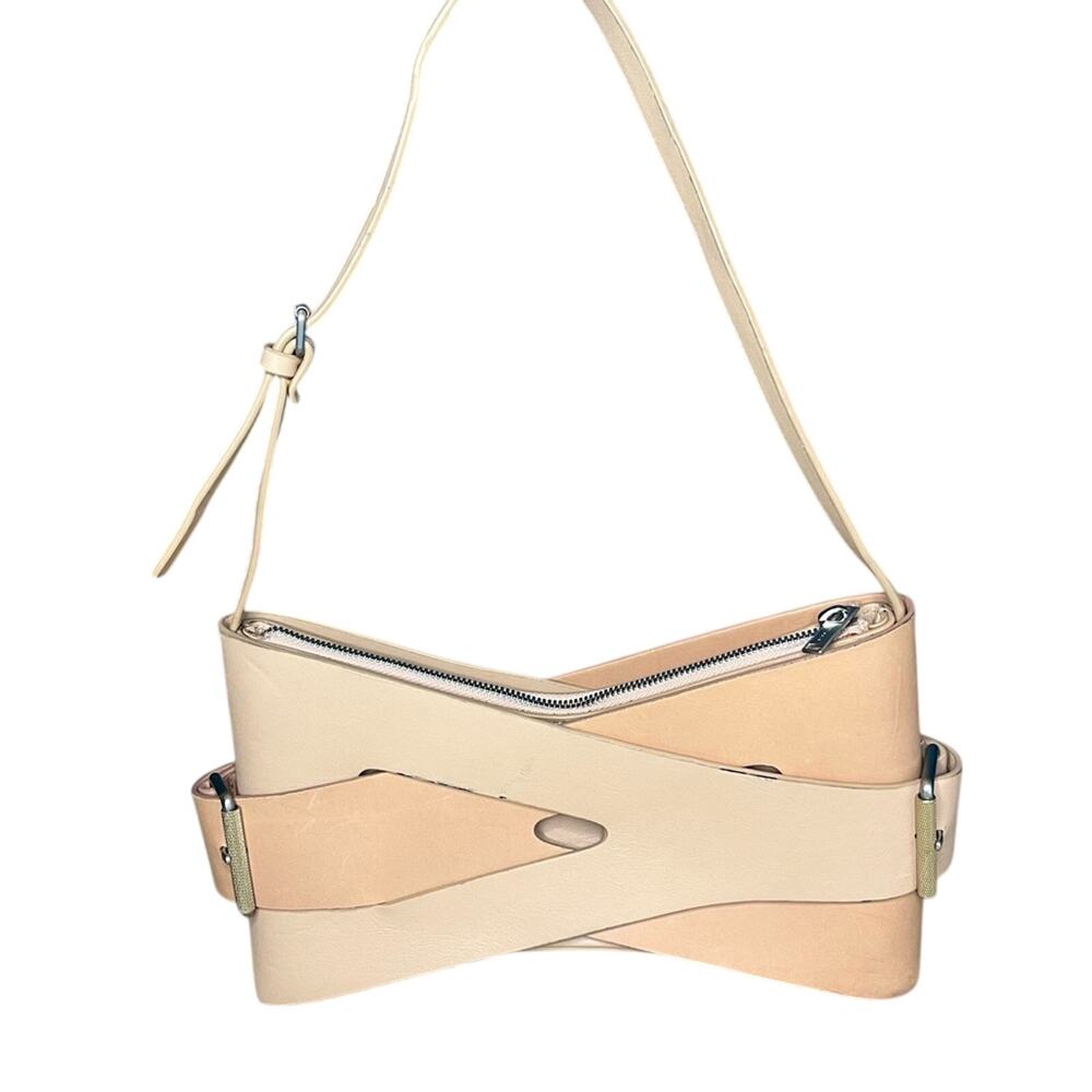 Dion Lee Interlock Harness Shoulder Bag Patina Leather Industrial Avant Garde
